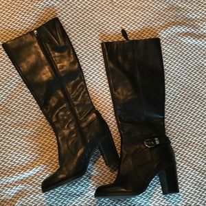 EUC Franco Sarto block heel leather boots 9.5